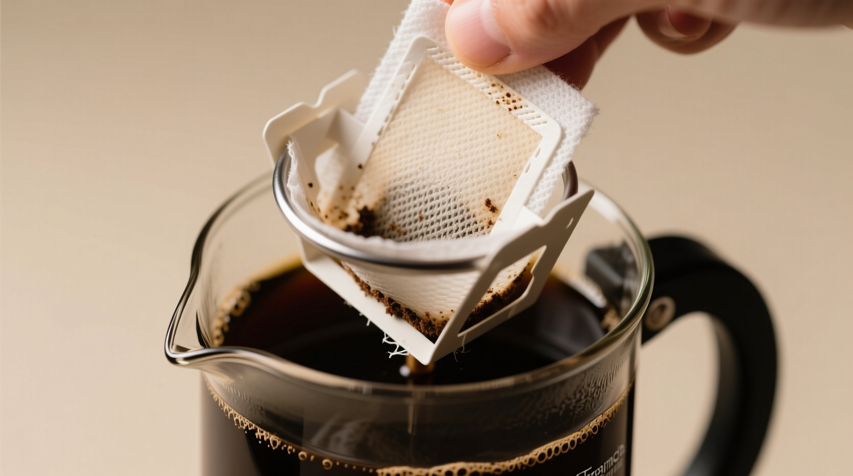how to clean french press cloth filters safely
