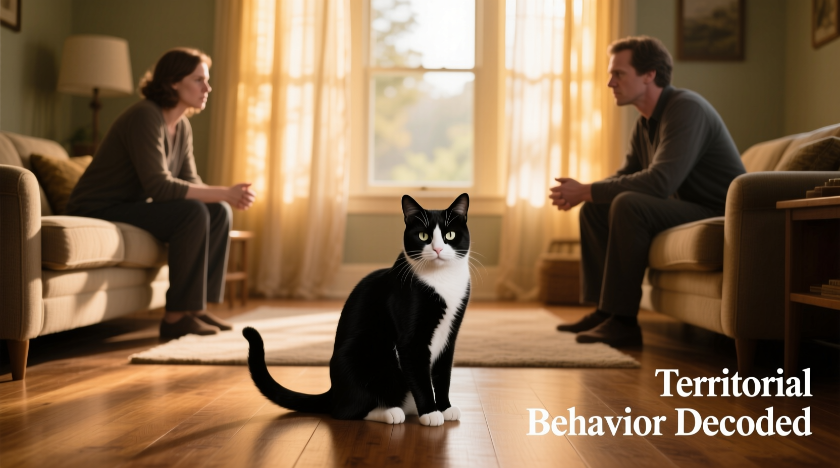 why does my cat sit between me and my partner territorial behavior decoded