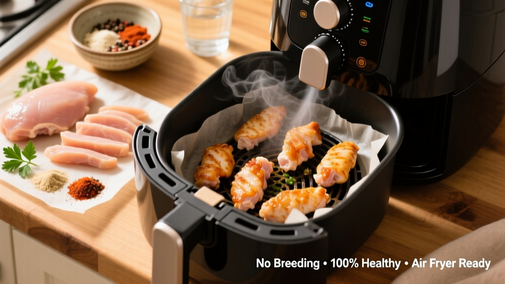 Healthy Chicken Tenders Without Breading (Air Fryer)