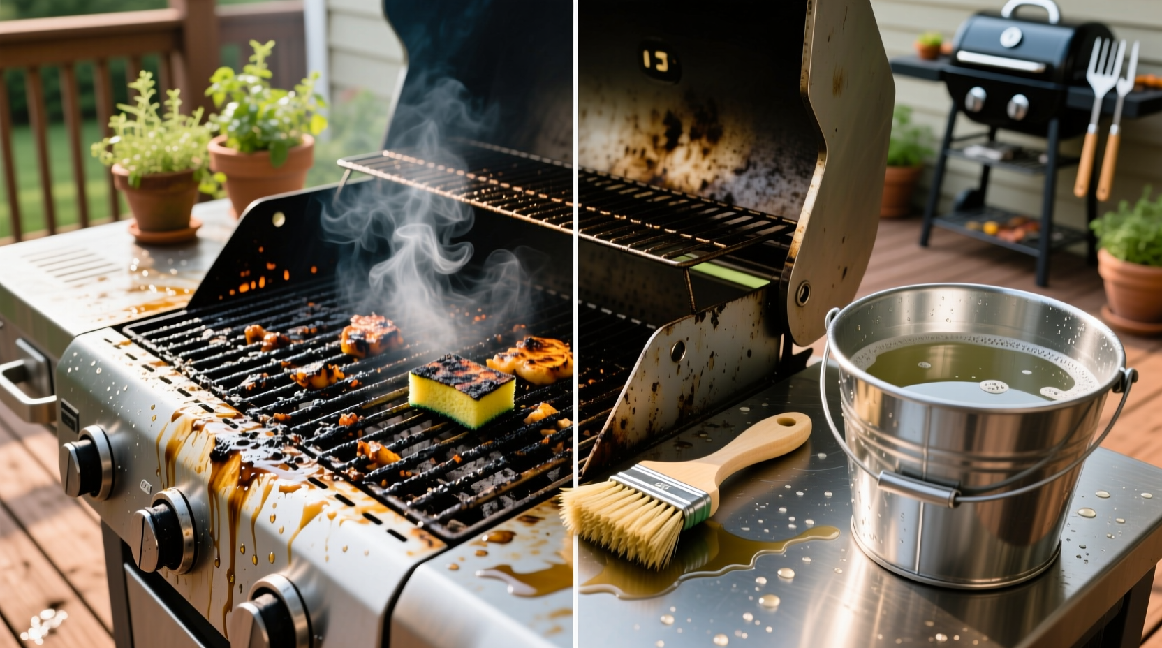 how to clean a grill