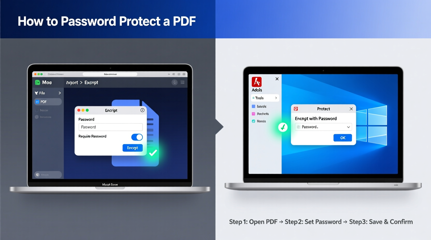 how to password protect a pdf file on mac and windows easily