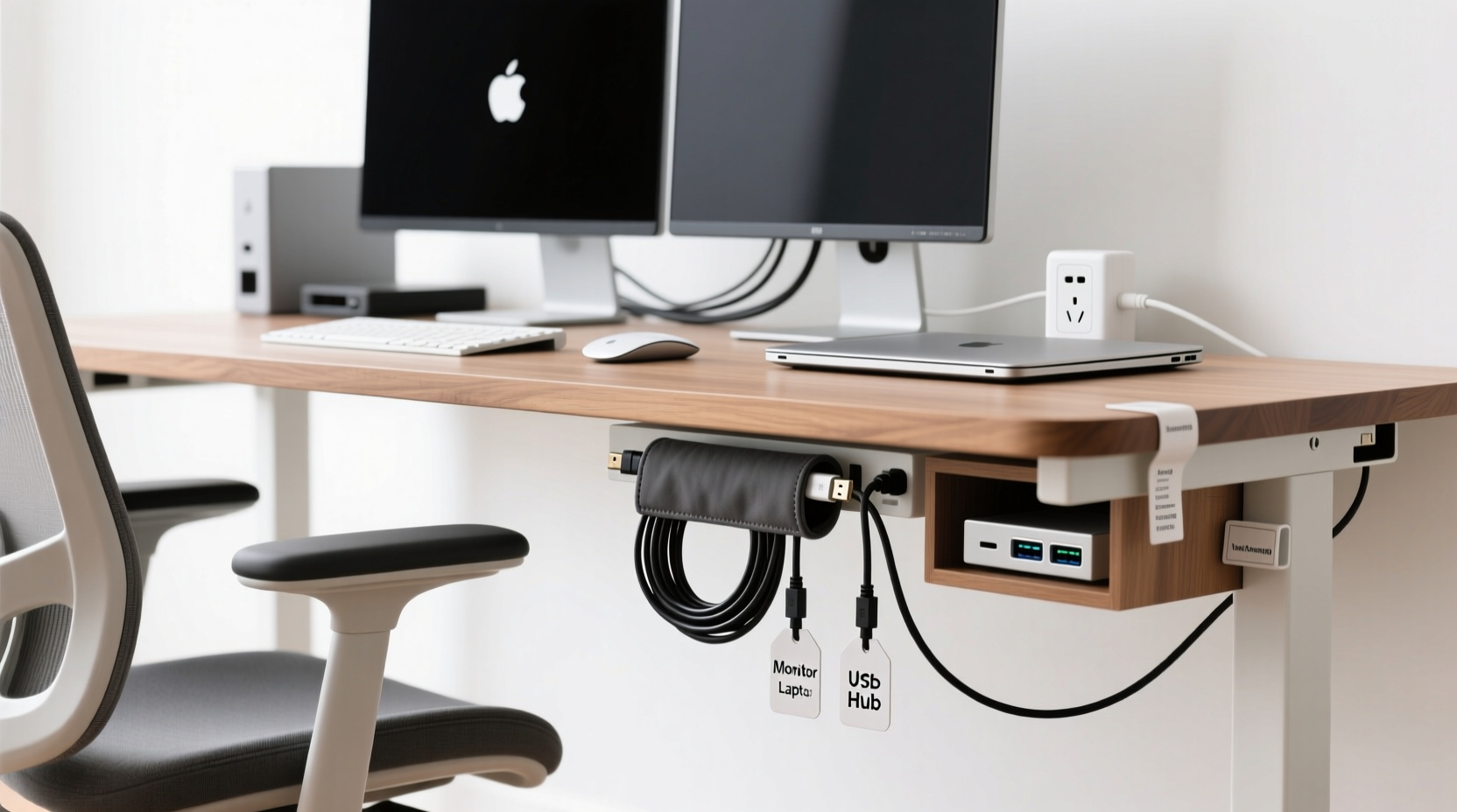step by step guide to organizing cables behind your desk like a pro