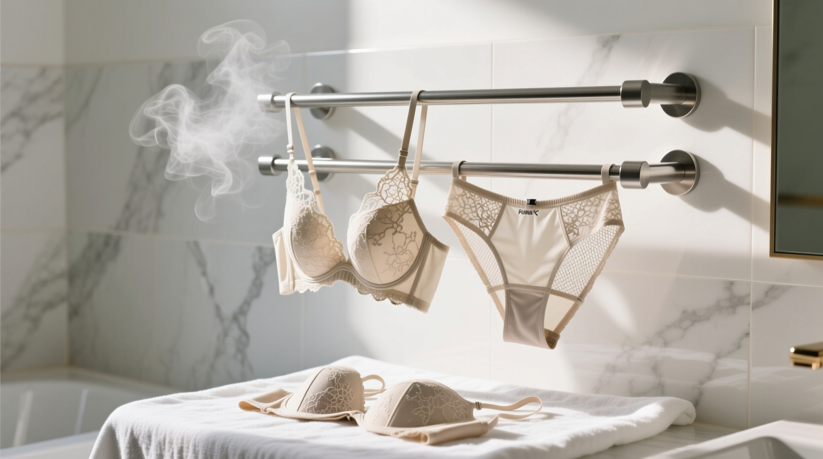 air drying lingerie on heated racks safe or damaging
