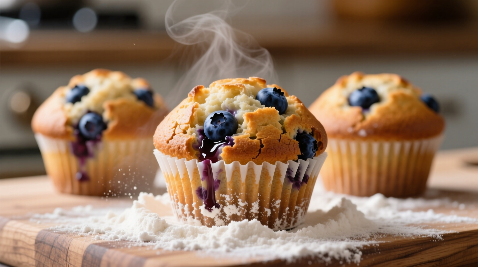 coat blueberries in flour to prevent soggy bottomed muf