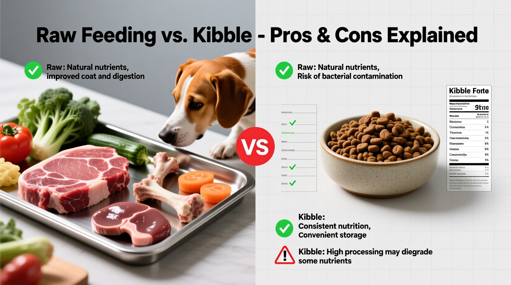 is raw feeding safer than kibble for dogs pros and cons explained