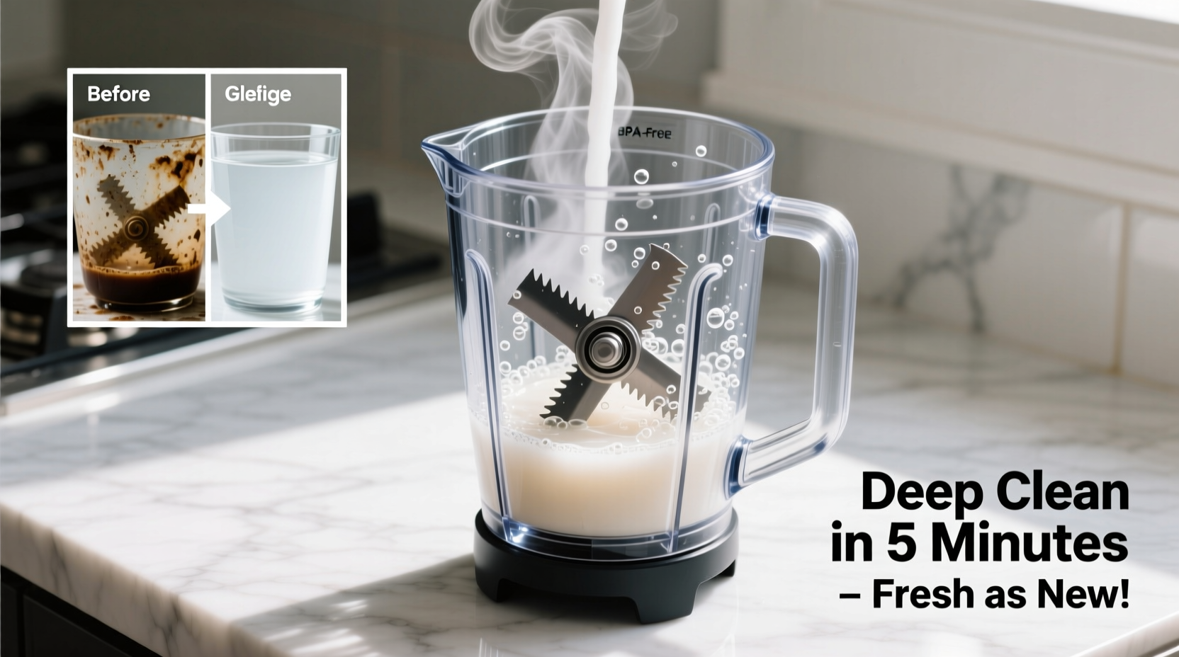 how to deep clean your blender so it looks brand new inside and out