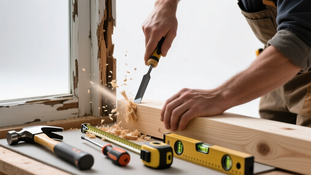 Replace Rotted Window Frame Sections Safely