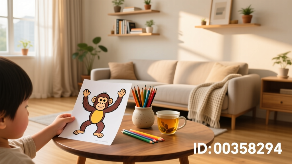 Chimpanzee Coloring Pages_00358294: Educational, Developmentally Appropriate Printables for Ages 3–10
