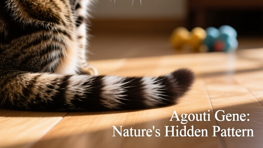 Close-up of a cat's fur showing banded agouti hairs under natural light