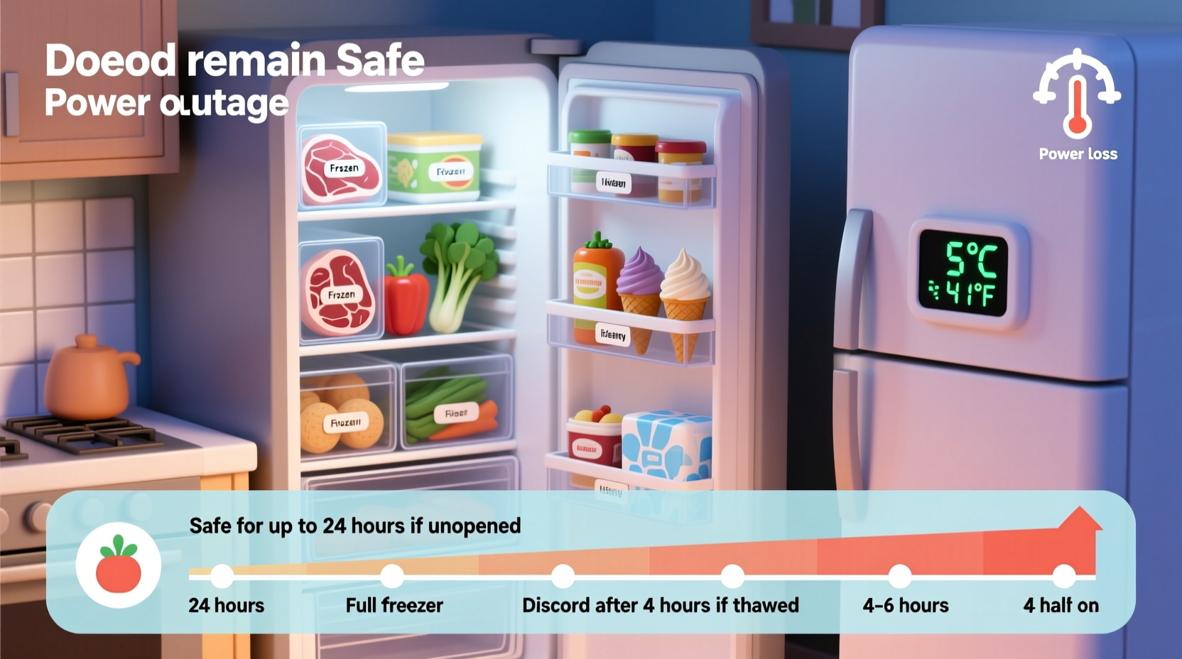How Long Food Stays Safe in Freezer Without Power: 24-48 Hours