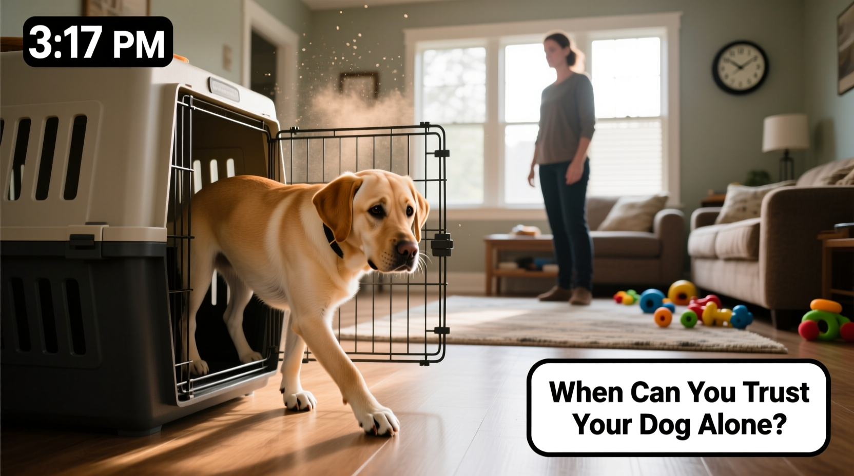 crate training vs free roam when can you actually trust your dog alone