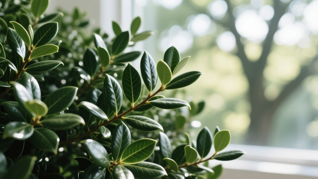 Close-up of Southern Wax Myrtle foliage showing the dense, fragrant leaves that provide excellent year-round visual screening
