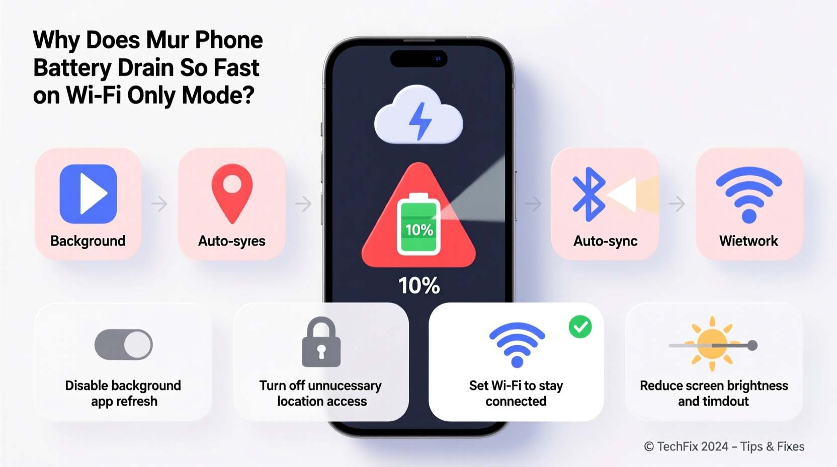 why does my phone battery drain so fast on wifi only mode causes and fixes