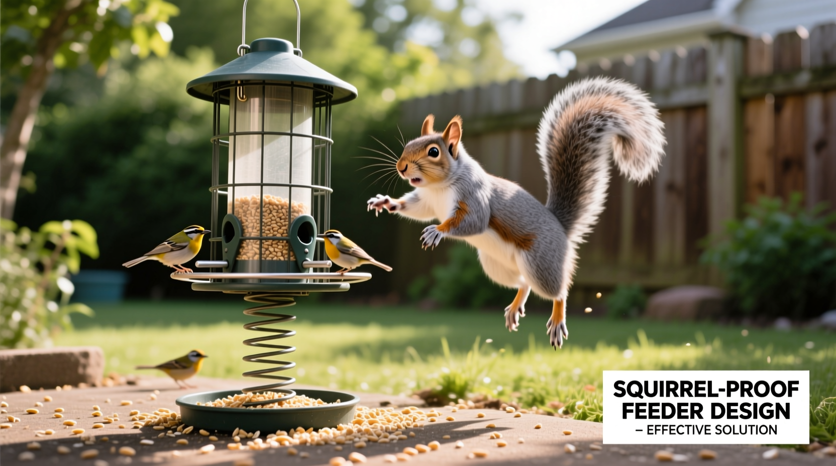 how to keep squirrels from bird feeder