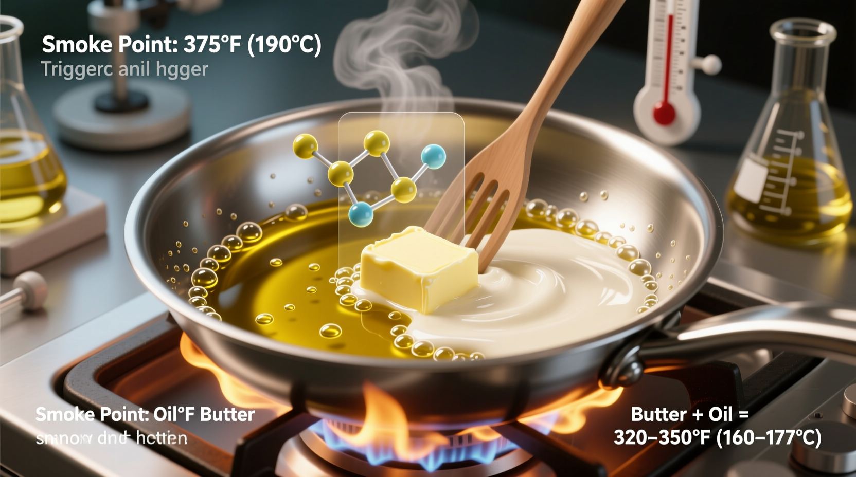 does mixing oil and butter really alter the smoke point