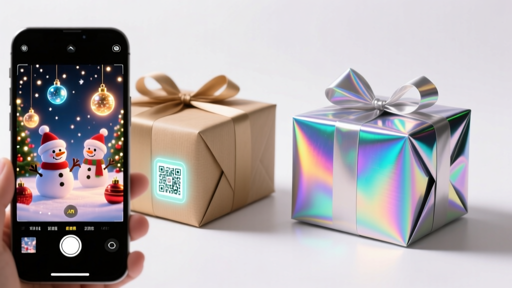 Christmas Gift Wrap With Augmented Reality Reveal Effect Vs Holographic Foil Which Creates More Unboxing Excitement