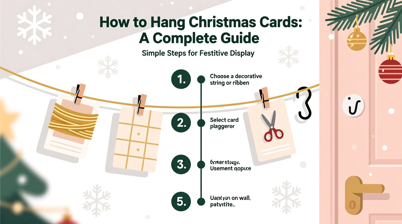 how to hang christmas cards