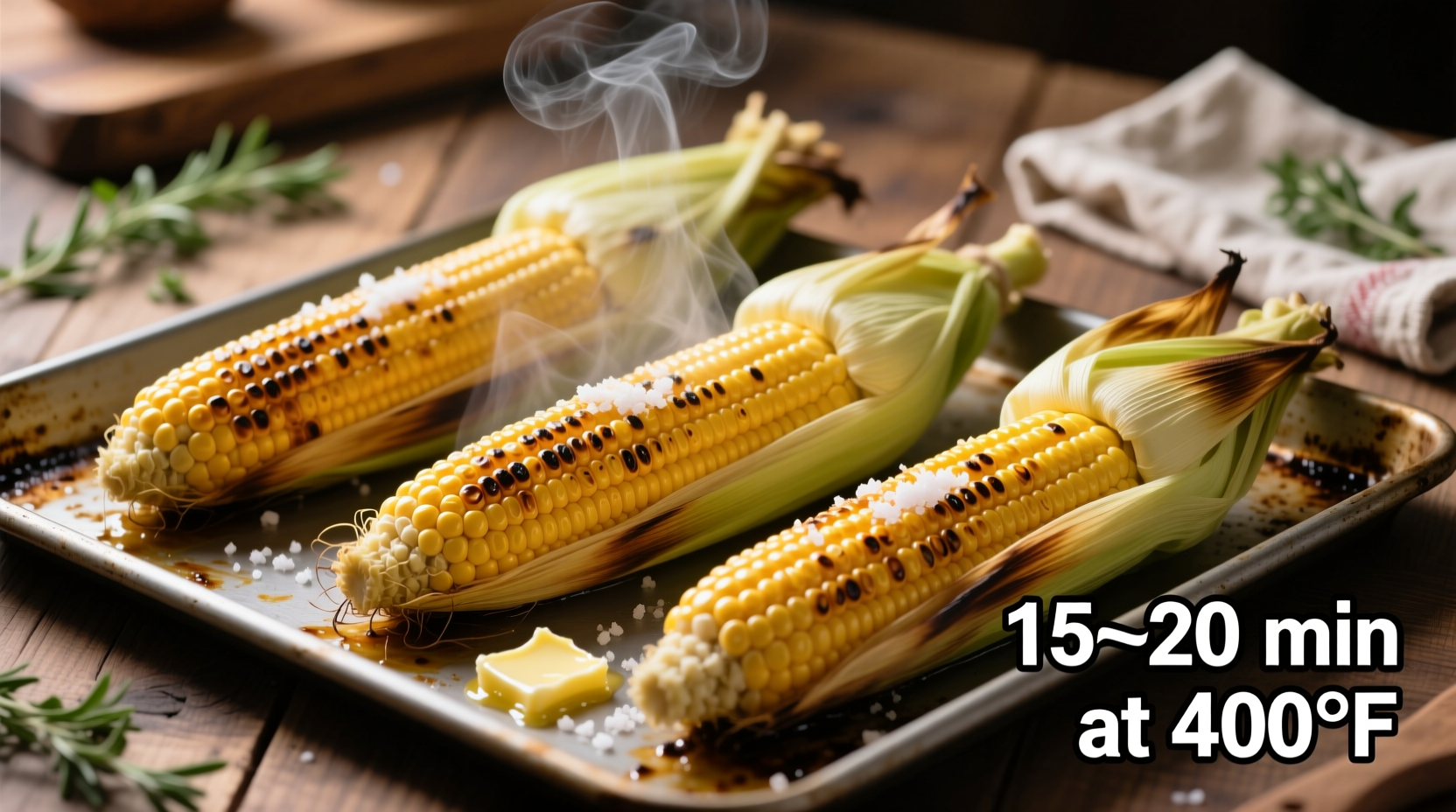 how long to cook corn on the cob in oven