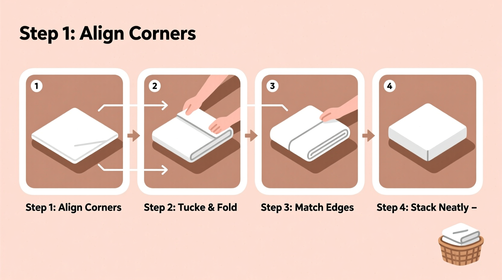 how to fold fitted sheets so they stack neatly