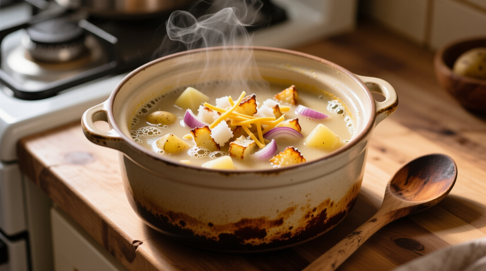 Crock Pot Potato Soup with Frozen Hash Browns Recipe