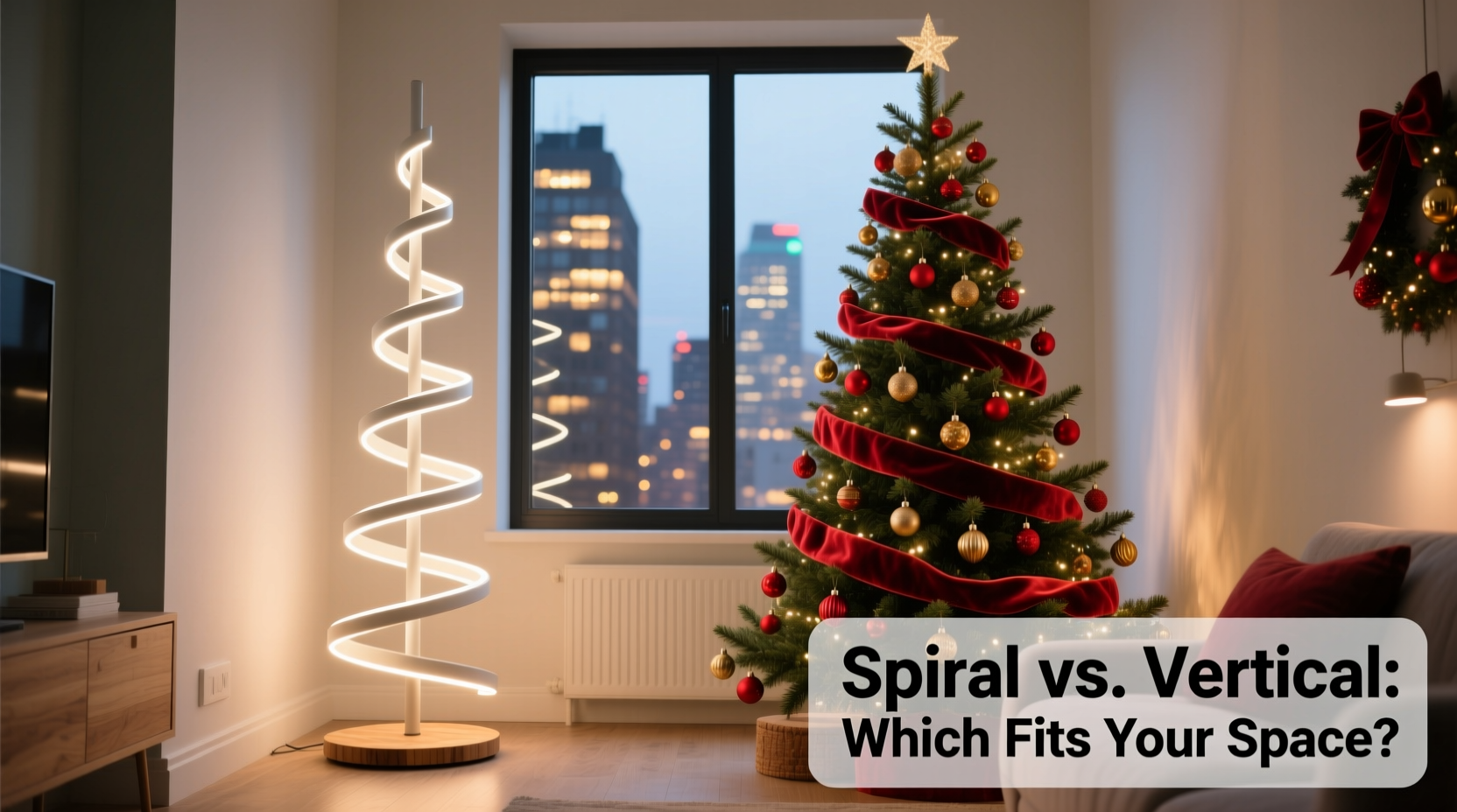 is a spiral christmas tree better for small spaces than vertical ones