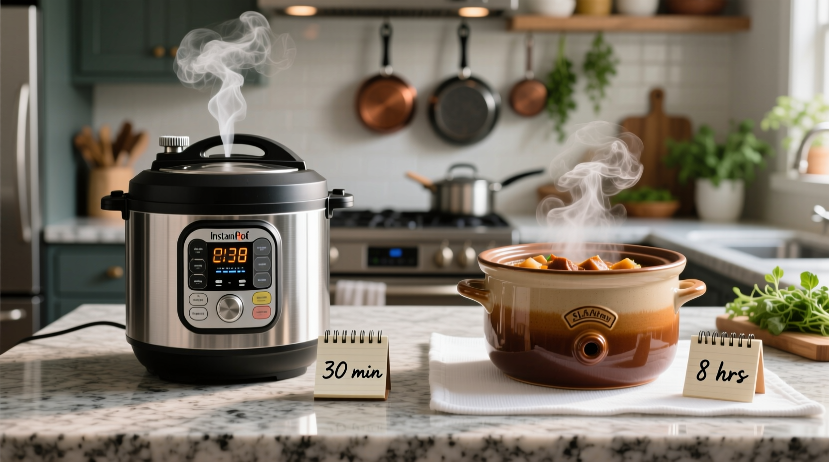 instant pot vs slow cooker for busy weeknight meals