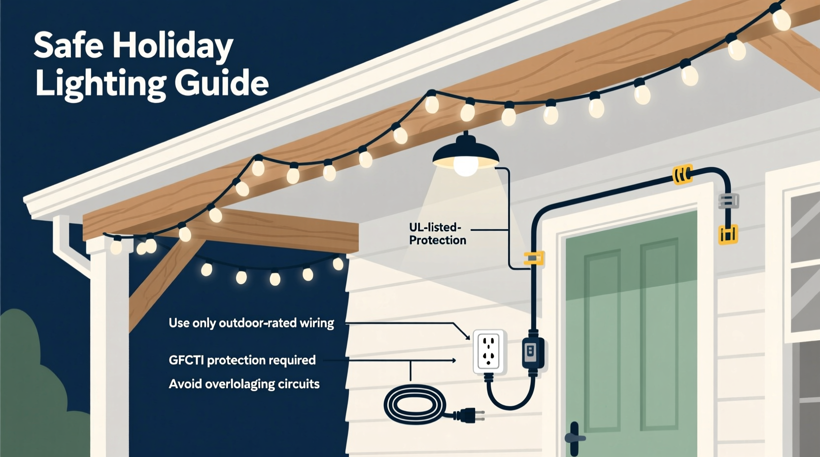 How To Power Christmas Lights On A Covered Porch Without An Outdoor Outlet