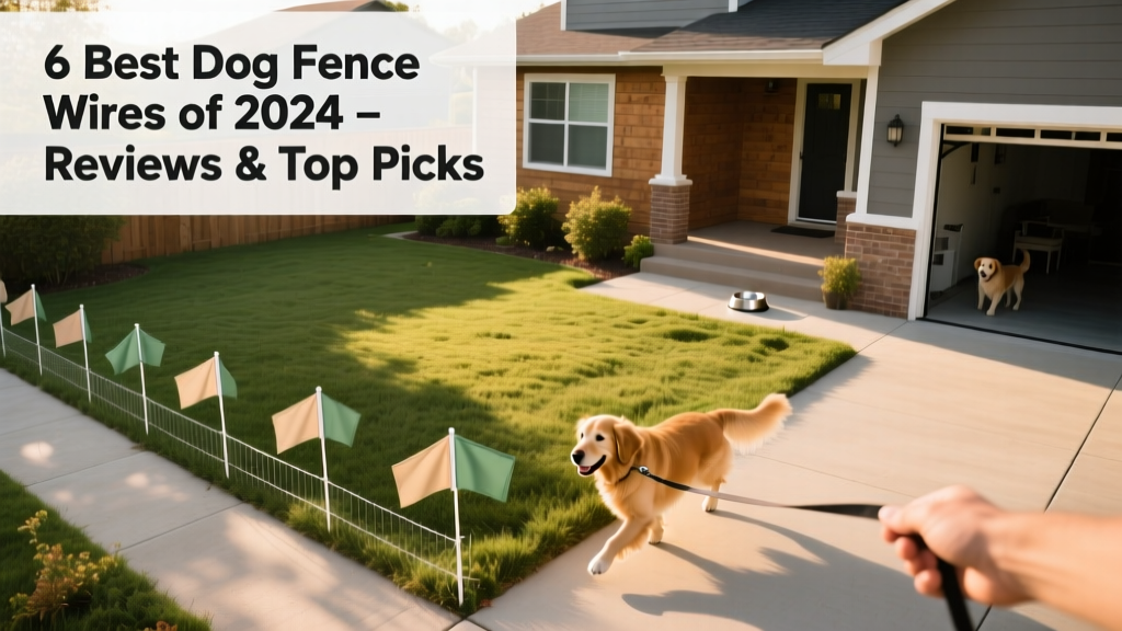 Aerial view of a suburban yard with a buried invisible fence wire marked by small boundary flags along the perimeter