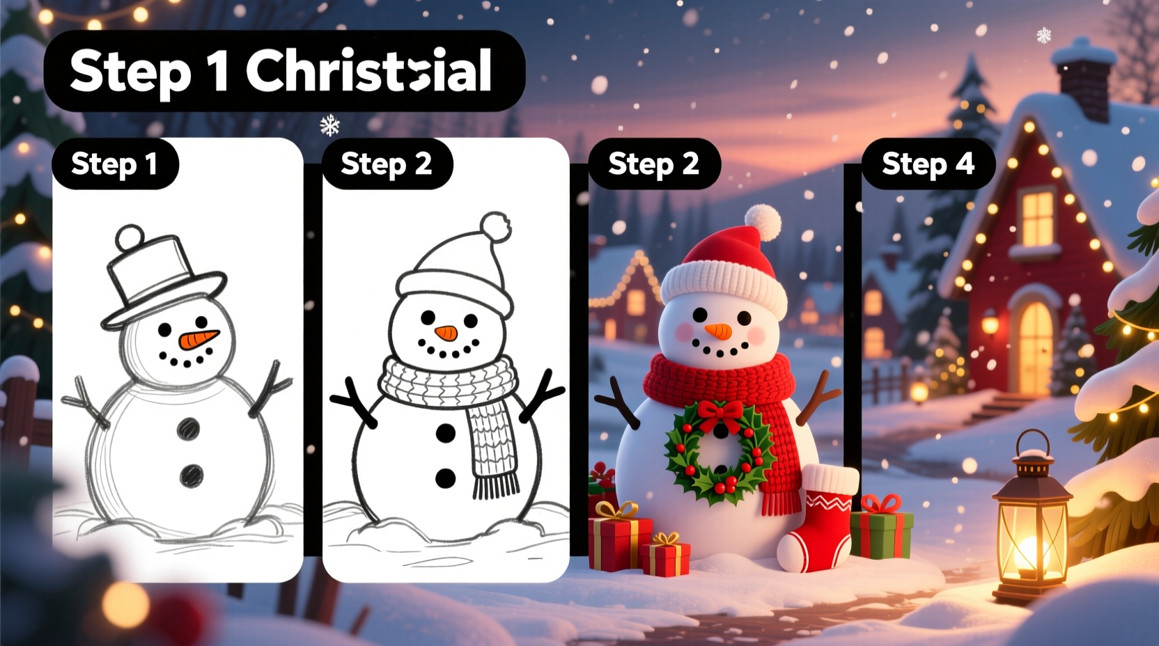 how do you draw christmas