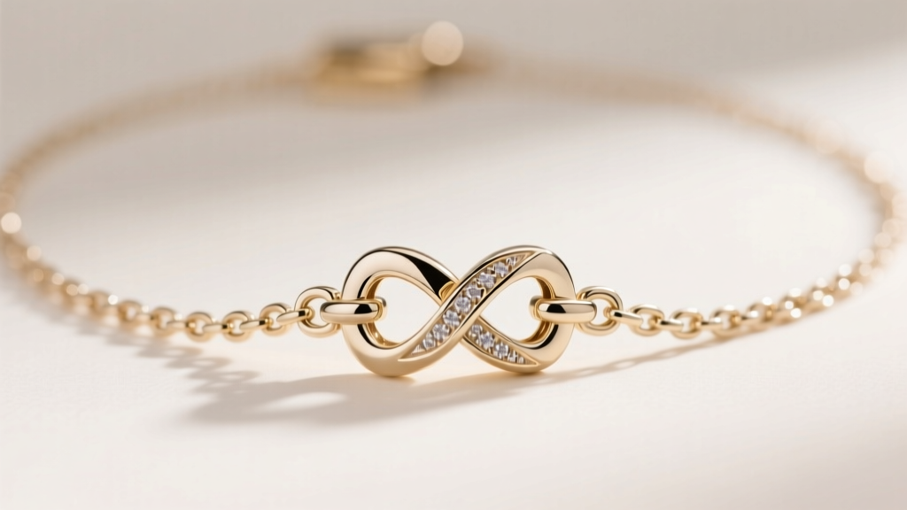 Close-up of a secure 18k white gold hidden box clasp with a figure-eight safety catch on a delicate bridal tennis necklace.