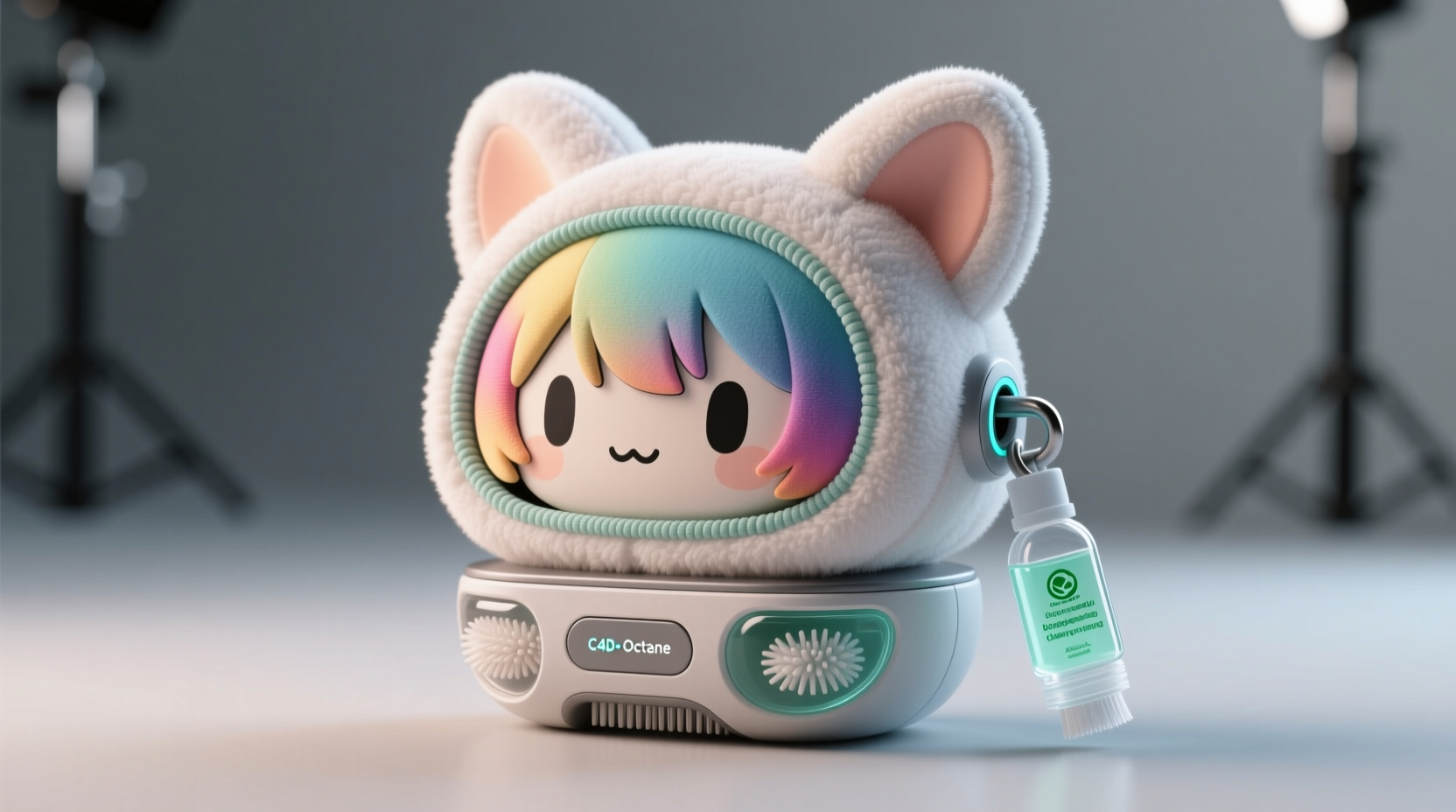 how to clean plush anime earbud cases safely
