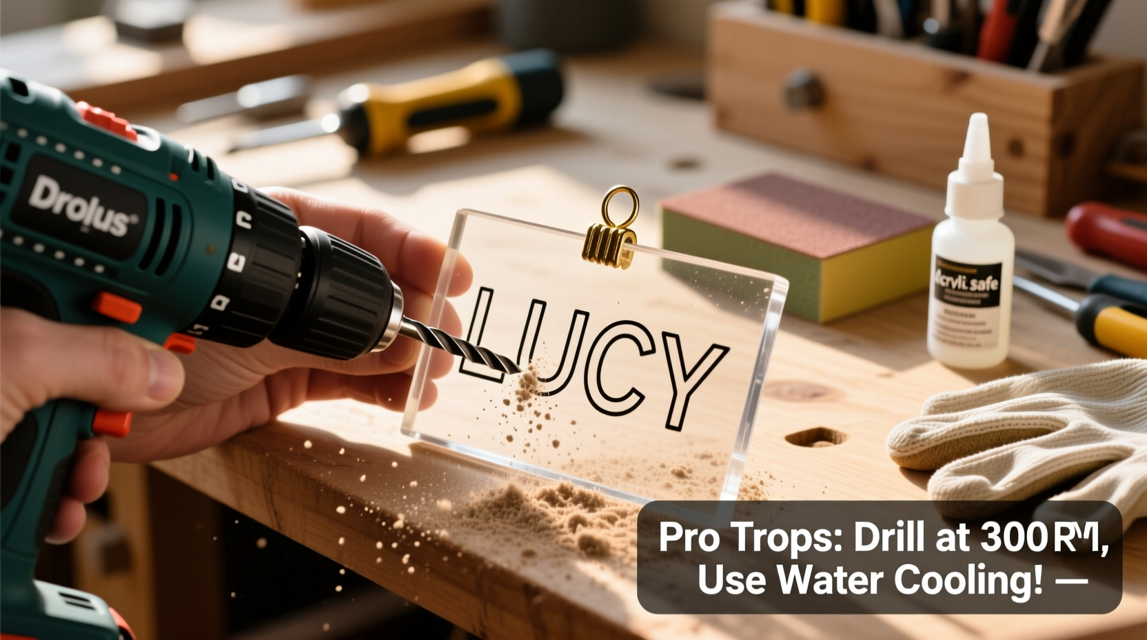 how to personalize acrylic name ornaments without cracking the material