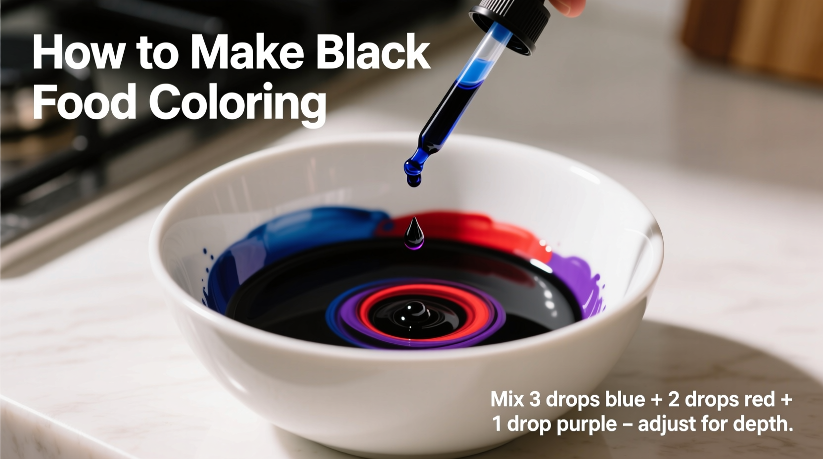 how to make the color black with food coloring