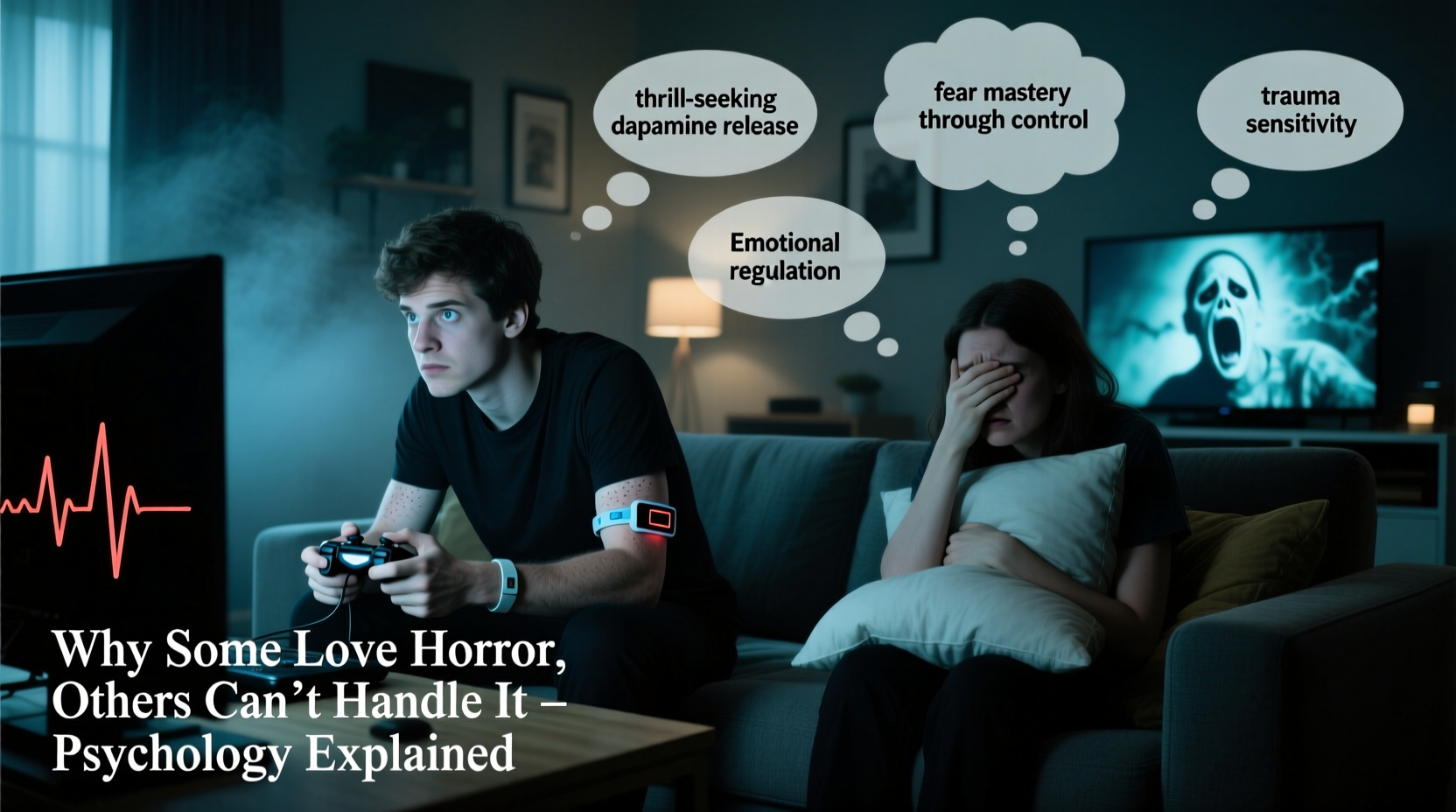 why do some people love horror games while others cant handle them psychology