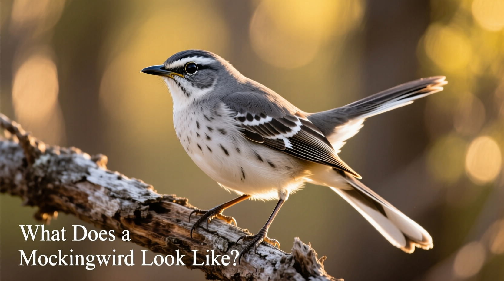 what does a mocking bird look like