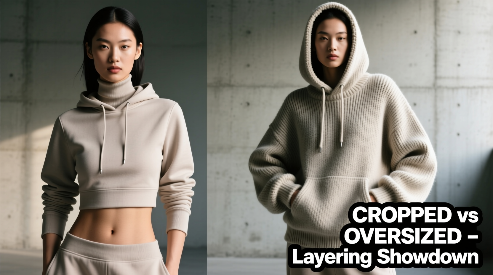 cropped hoodie vs oversized which style works better for layering