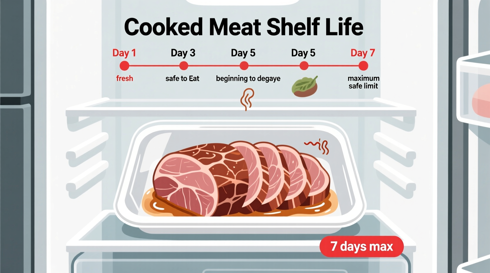 how long is cooked meat good for in the fridge