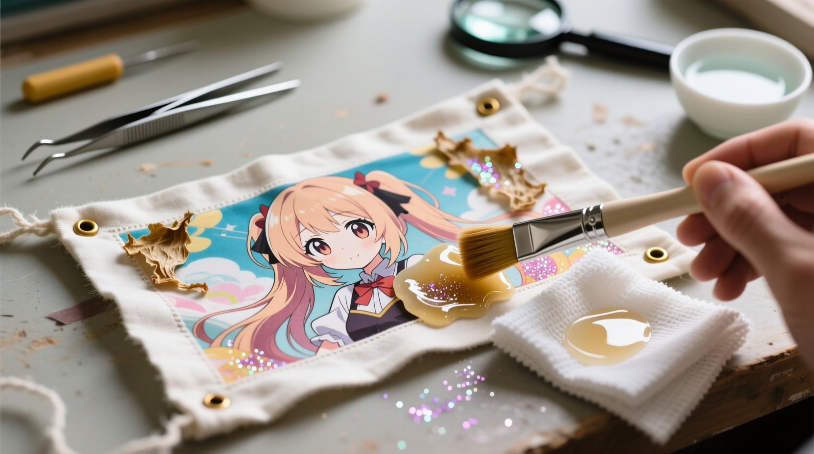 how to remove dried craft glue from cotton banners