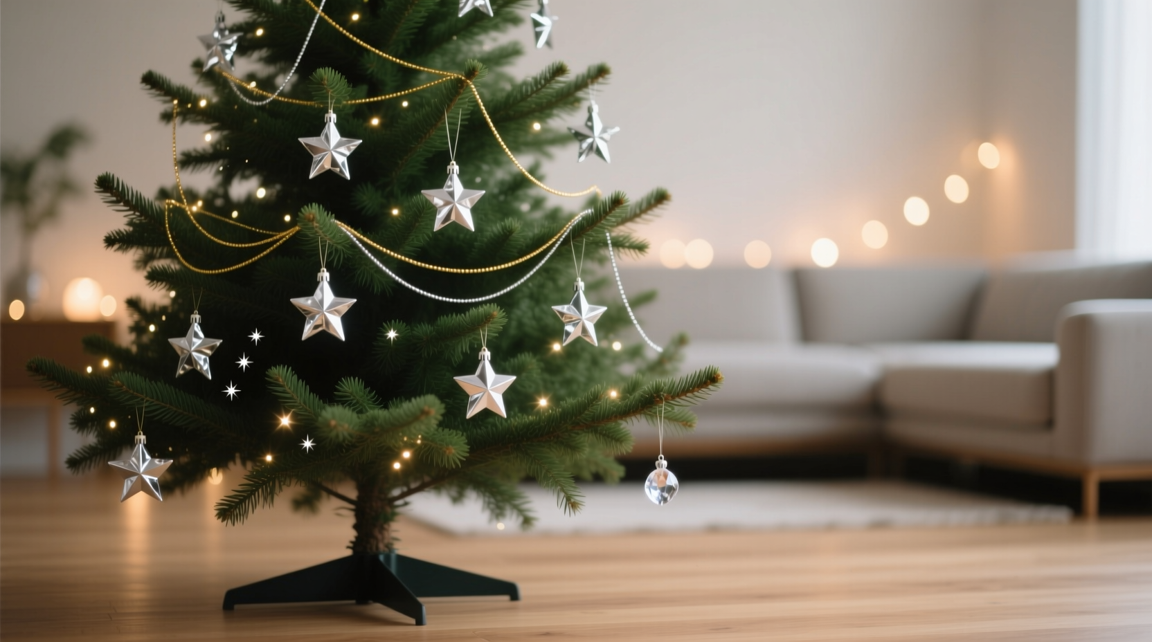 how to add sparkle to a plain christmas tree with minimal effort