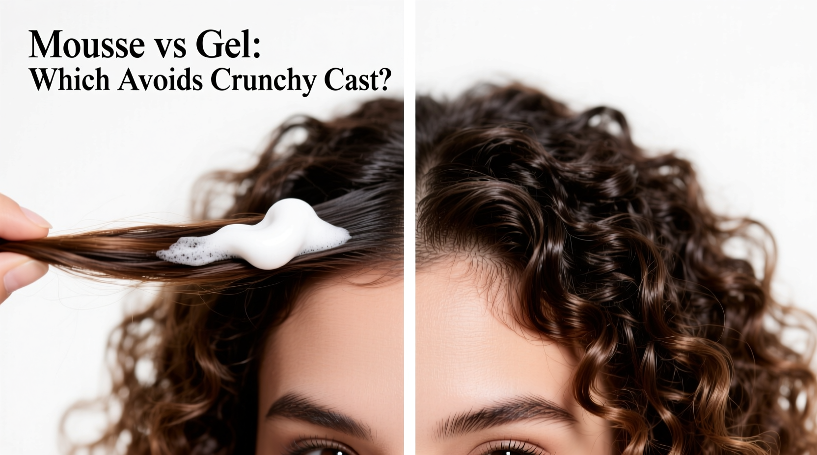 hair mousse vs gel for curly hair which one avoids the crunchy cast