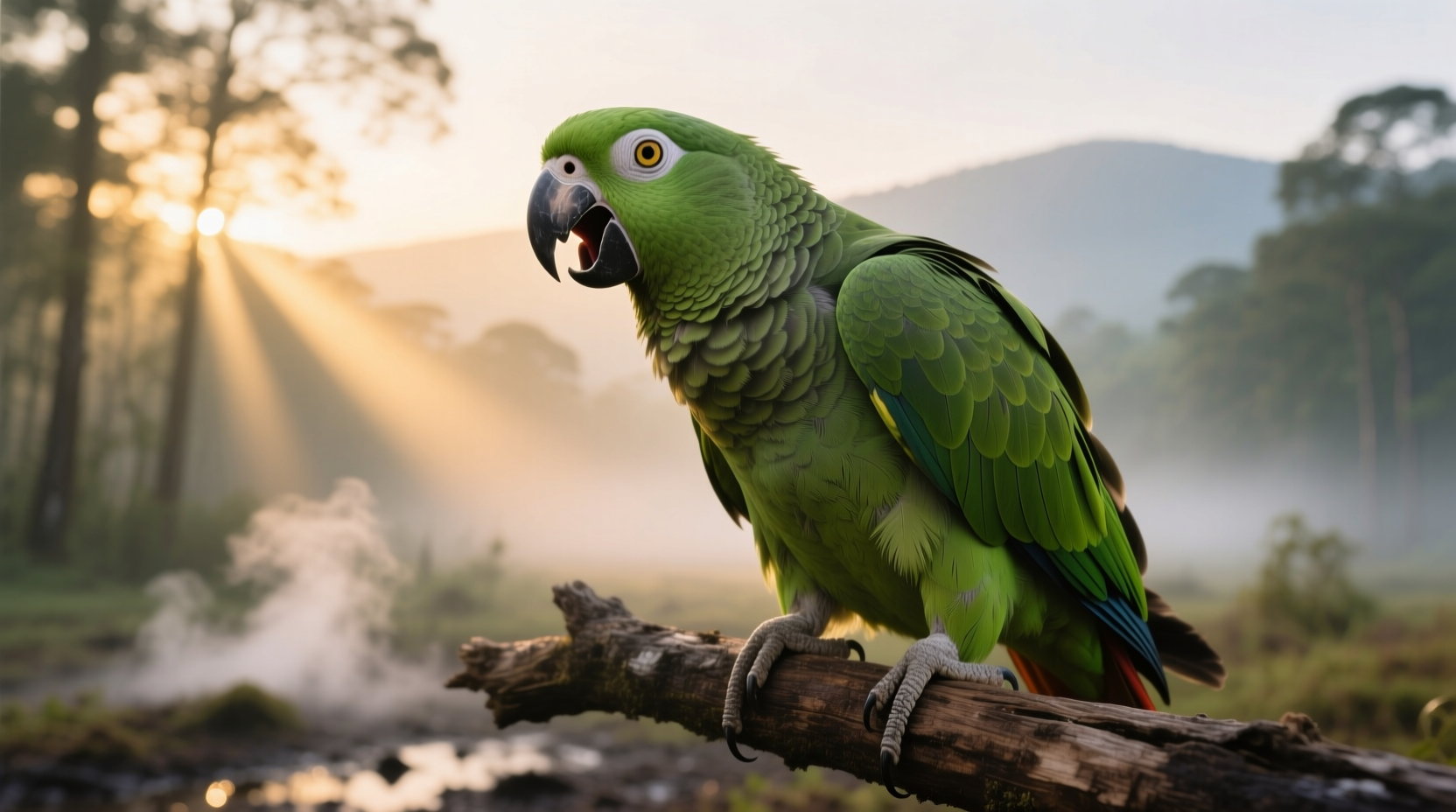why does my parrot scream at sunrise and can it be managed