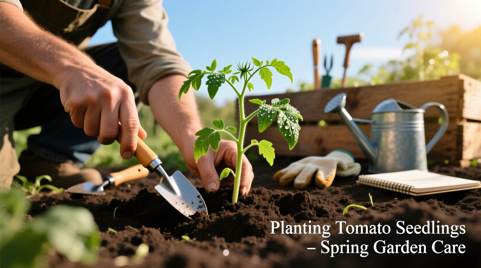 planting tomato seedlings