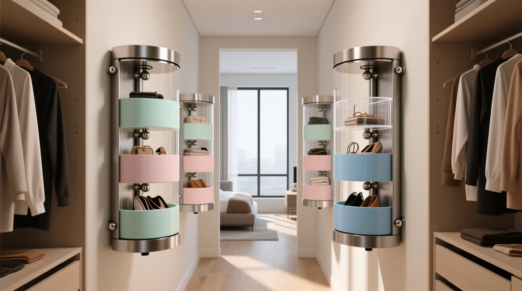 rotating closet carousels apartment friendly or floor hog