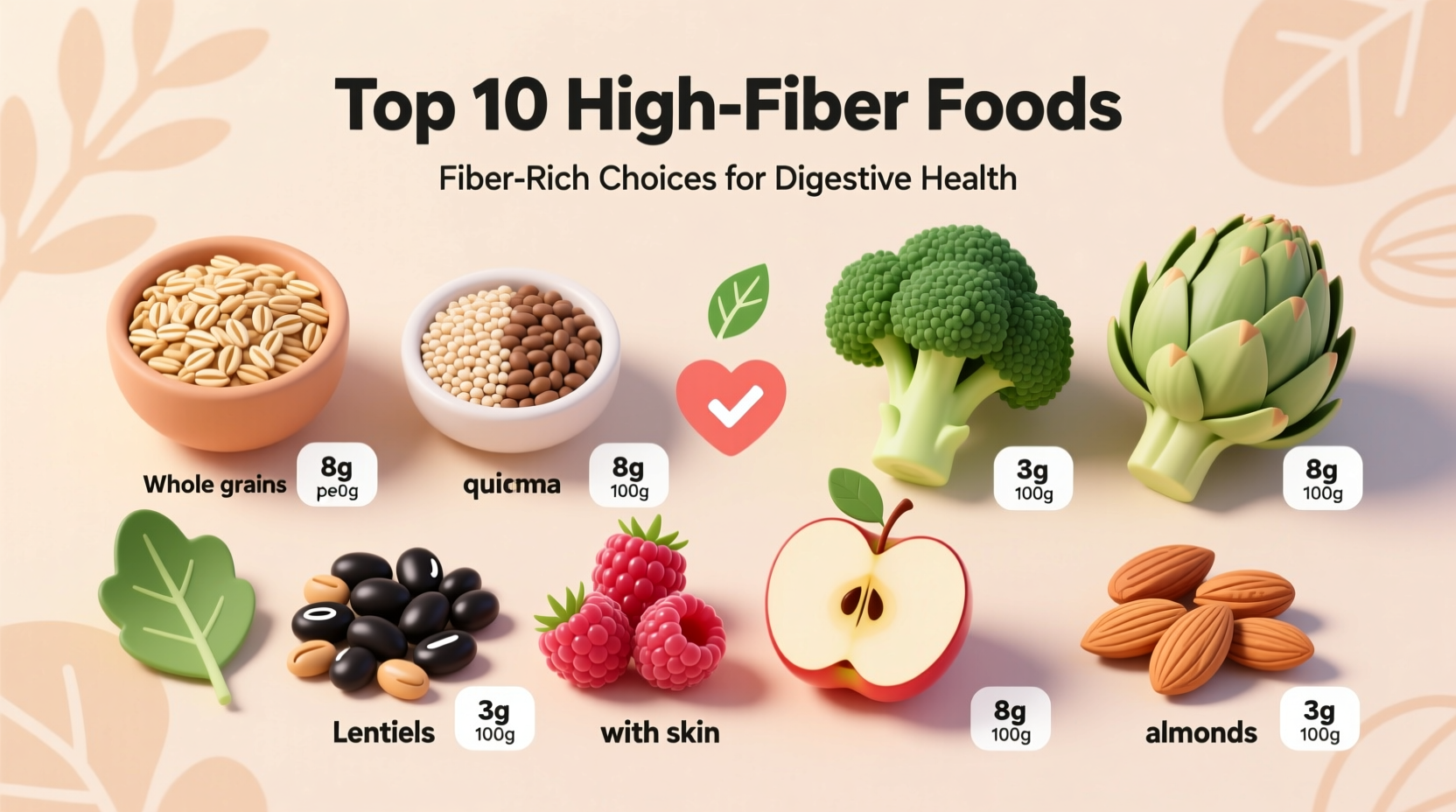 Top High-Fiber Foods: Complete List With Amounts
