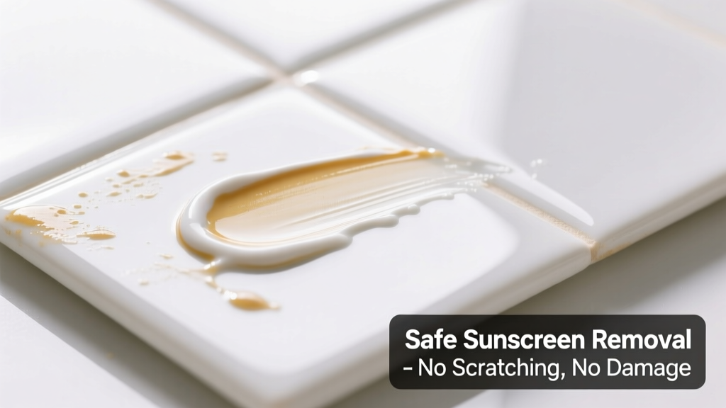 How to Remove Sunscreen from Porcelain Surfaces Safely