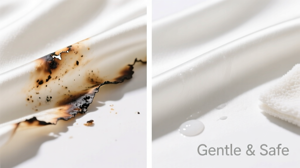 How to Remove Burnt Food from Silk Safely