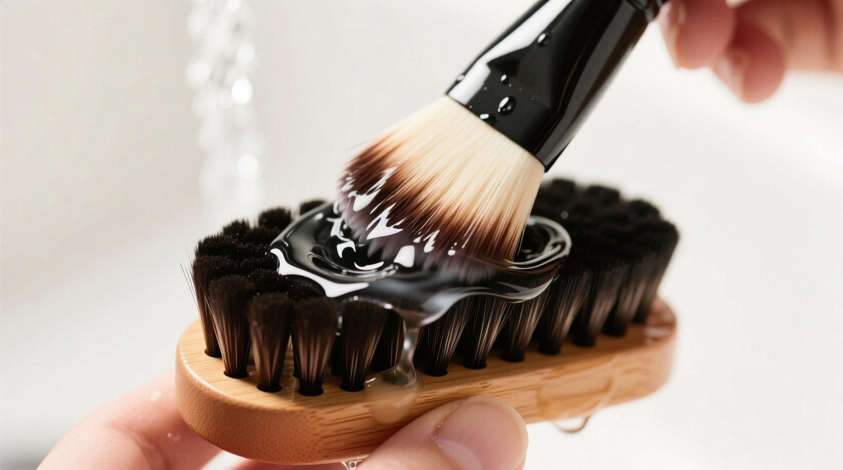 can you wash waterproof makeup brushes the same way as regular ones