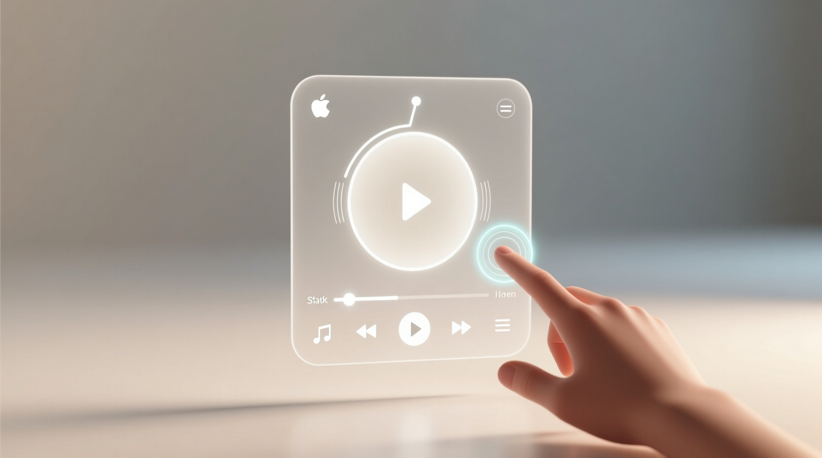 in play is a minimalist gesture based music player for