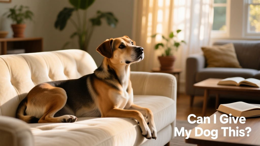 A relaxed, lean dog resting comfortably on a cozy couch