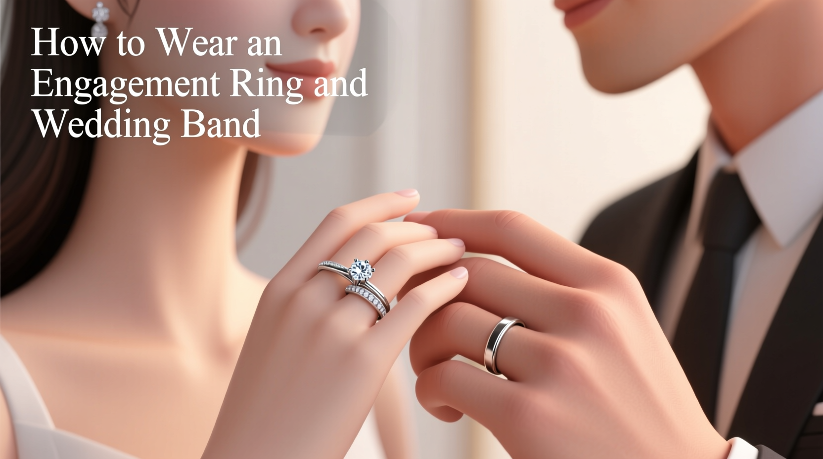 how do you wear a engagement ring and wedding band